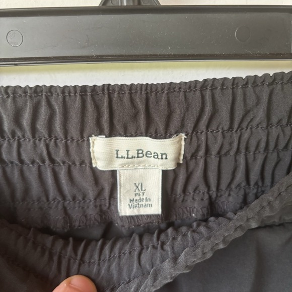 LL Bean Women's XLP Black Pull On Active Pants Poly/Spandex Drawstring - Picture 4 of 8